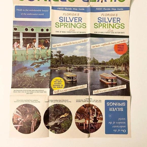 Vintage 1965 Florida Silver Springs Brochure Pamphlet Souvenir with Map - Picture 10 of 13